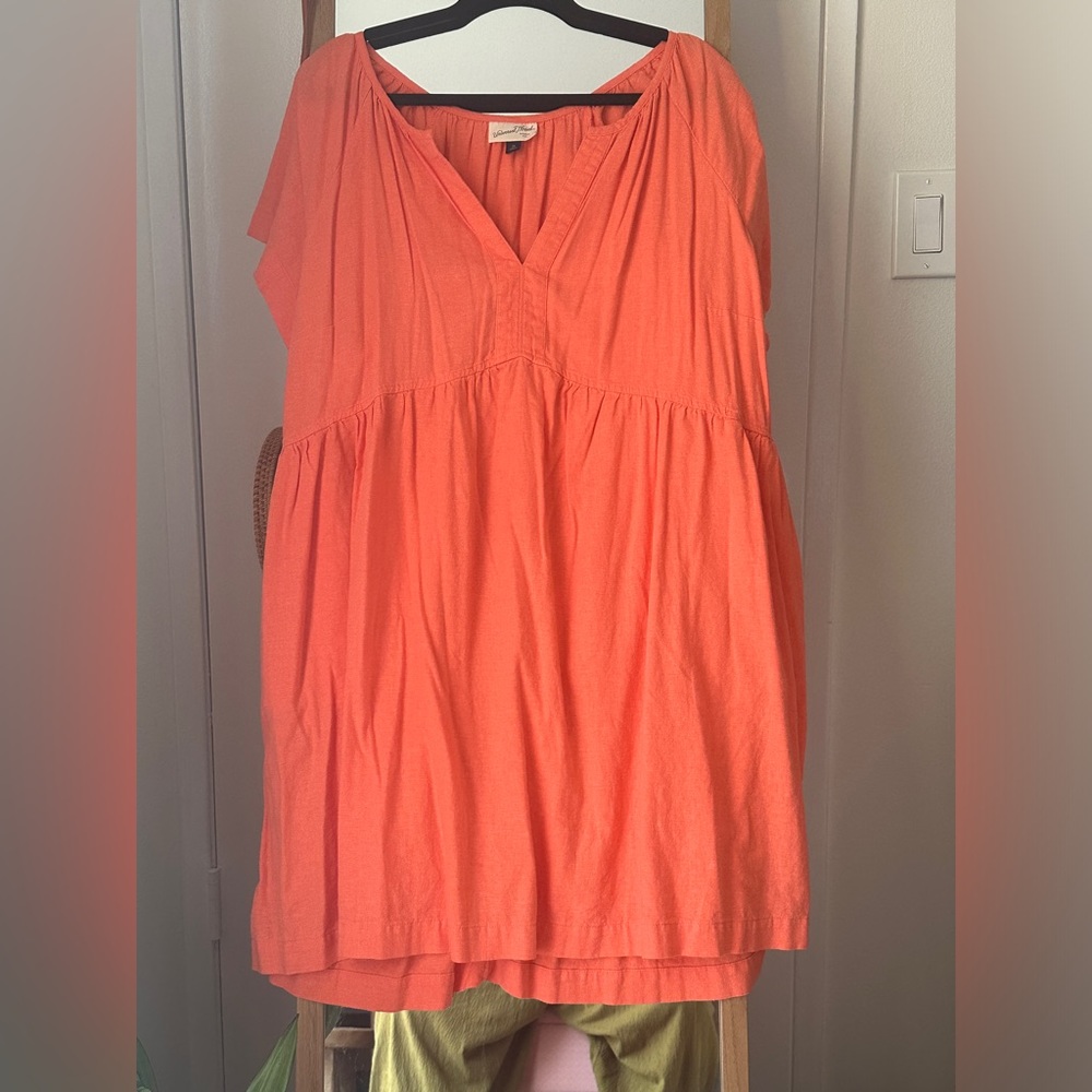 Linen shift dress